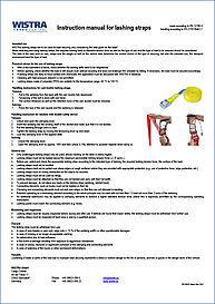 Instruction manual for lashing straps